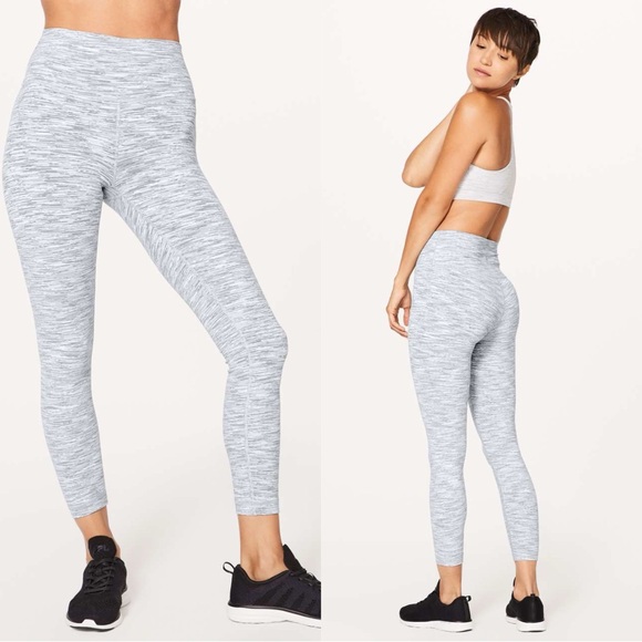 Lululemon Wunder Under Hi-Rise *25" Wee Are‎ From Space Ice Grey Alpine White 4 - Picture 1 of 13
